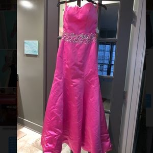 pink formal gown